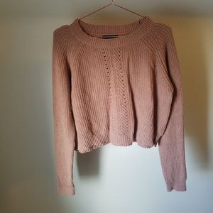 Forever 21 Mauve Cropped Sweater